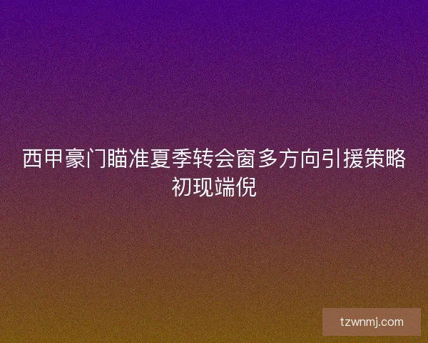 西甲豪门瞄准夏季转会窗多方向引援策略初现端倪 西甲豪门瞄准夏季转会窗多方向引援策略初现端倪